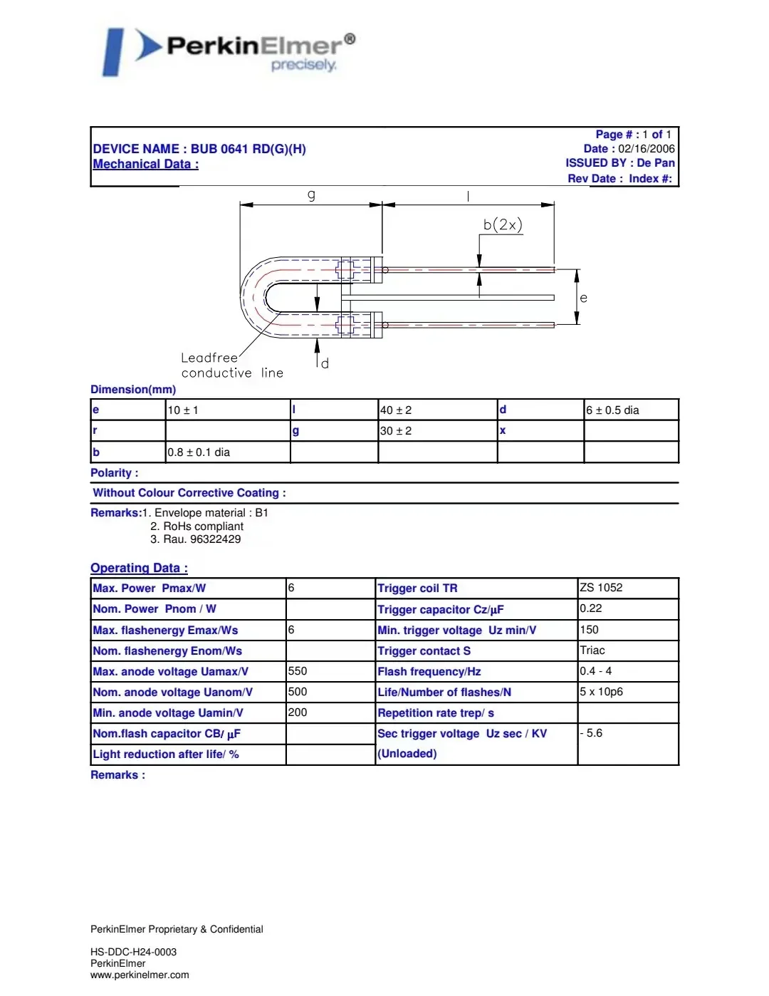 BUB0641 (G) (H) Strobe Bulb, Nickel Wire Stroboscopic Tube, Special Stroboscopic Tube for Stroboscope