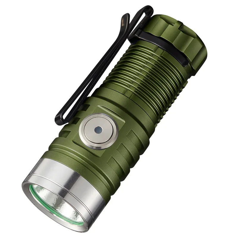 Flashlight Outdoor Camping Cycling Hiking Mini Rechargeable Flashlight Can Be Equipped with Cap Clip Lampshade Flashlight