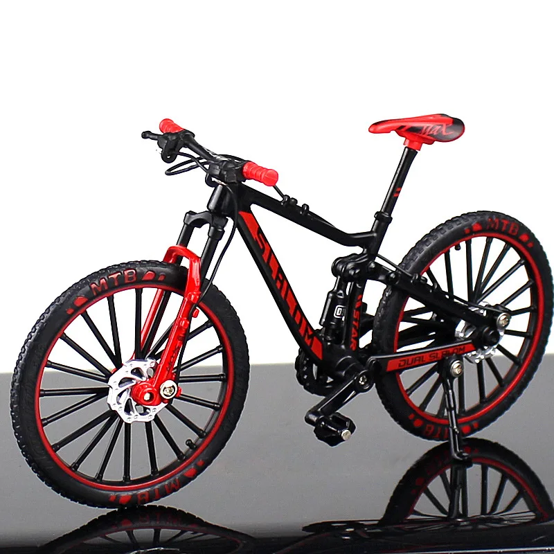 Mini 1:10 Alloy Bicycle Model Diecast Metal Finger Mountain bike Racing Toy Bend Road Simulation Collection Toys for children