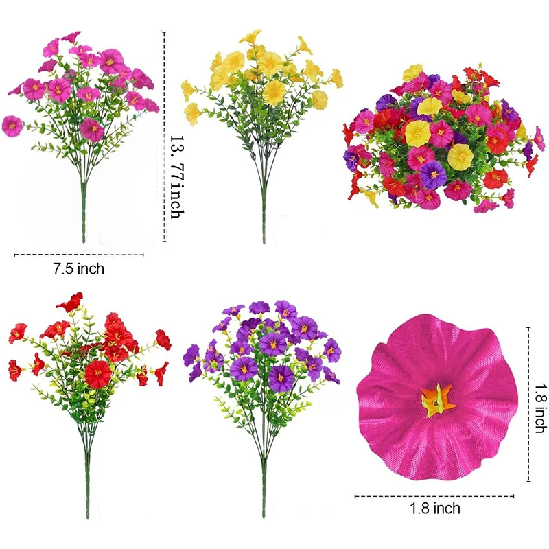 1/4 Stück künstliche Blumen, 35 cm, Eukalyptus-Kunstpflanzenstrauß für Zuhause, Raumdekoration, Veranda, Garten, Hochzeitsdekoration, Blumenkorb – Detail 2