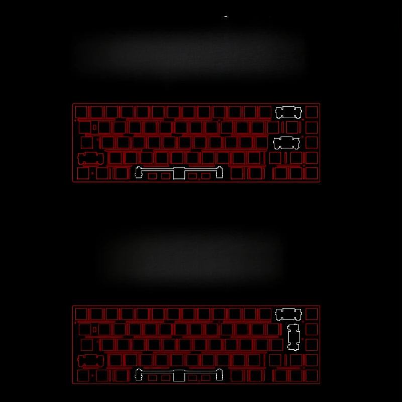 Custom Lucky65 V3 Keyboard Positioning Plate Single Key Slotting PC POM PP FR4 Carbon Fiber for Mechanical Keyboard Accessories