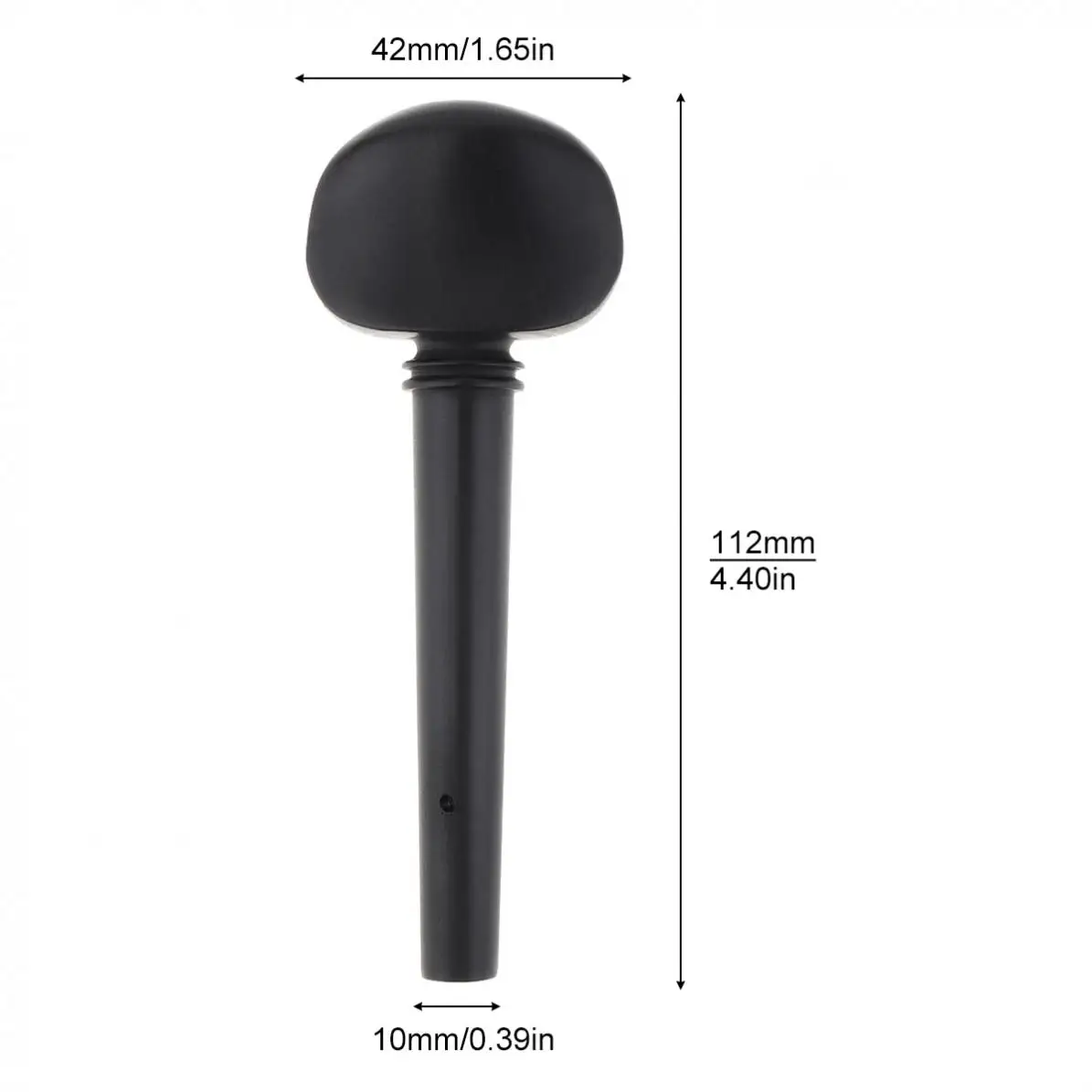 Ebony Wood Cello Tuning Peg for 4/4 Cello with Hole, Professional Peg Violoncello Accessories