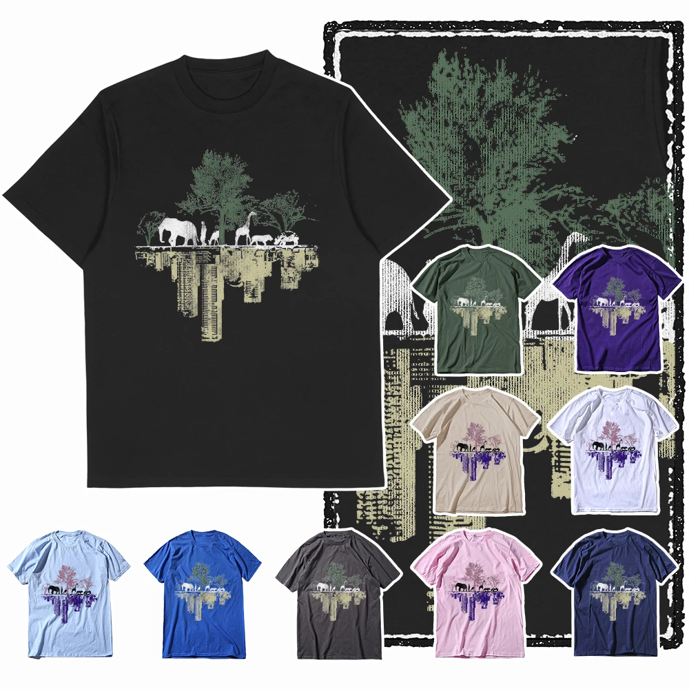 

Coolmind X0059 Wild Reflection graphic tee 100% cotton exclusive men tshirt big size streetwear t shirt for men cool tee shirt