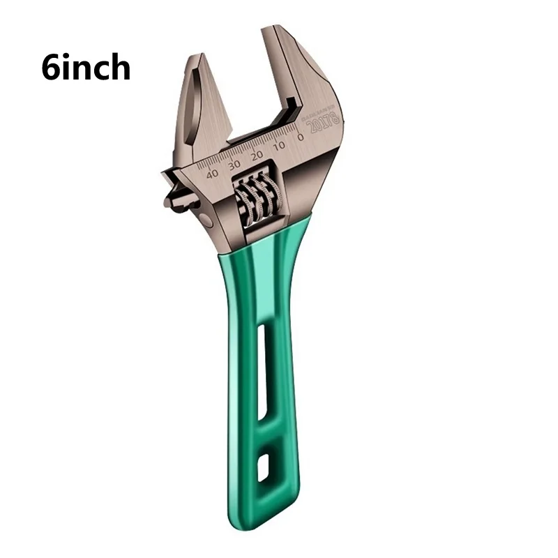 Utility Adjustable Wrench with Enhanced Durability from Chromium Vanadium Alloy and Quick Turn Adjustment Mechanism