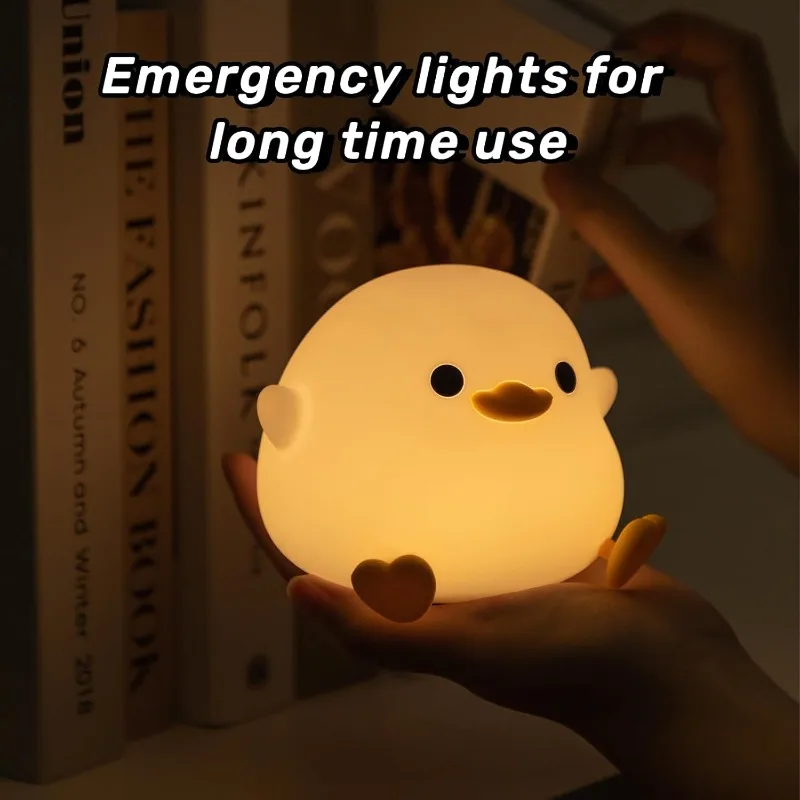 Duoduo Duck Night Light Cute Duck Light Touch Control Rechargeable Night Light Suitable for Bedroom and Living Room Use