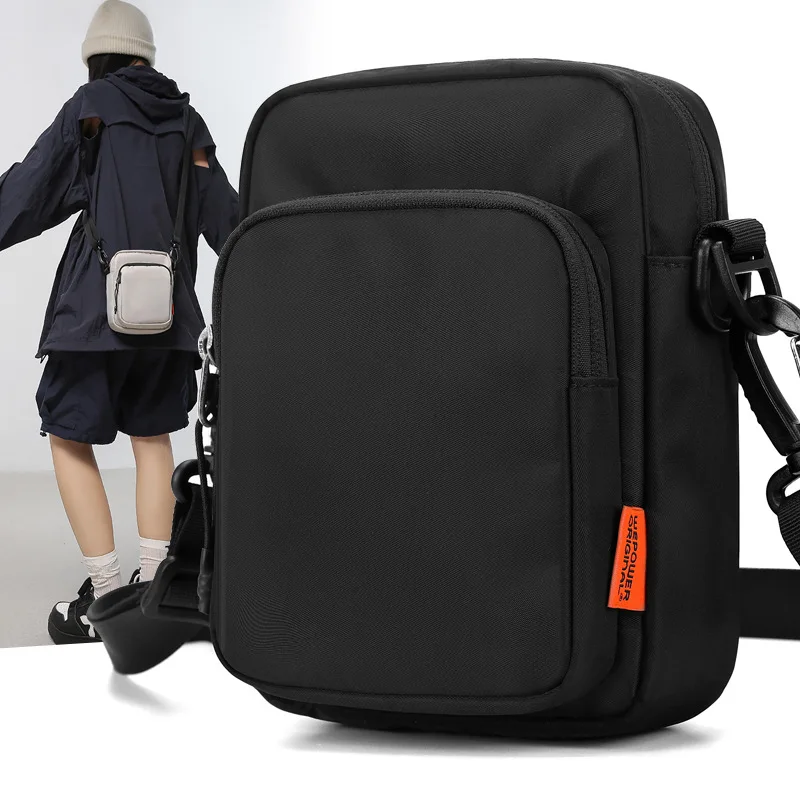 

Nylon Fabric Small Casual Nylon Men Messenger Bag Crossbody Sports Works Daily Waist Bag Coins Phone Purse Shoulder Waist Bag
