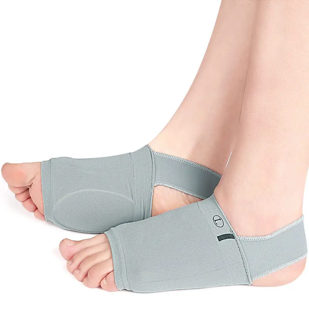 

1 пара эластичных дышащих накладок для поддержки свода стопы, ортопедические стельки-подушечки для облегчения при плоскостопии, для спорта и офиса