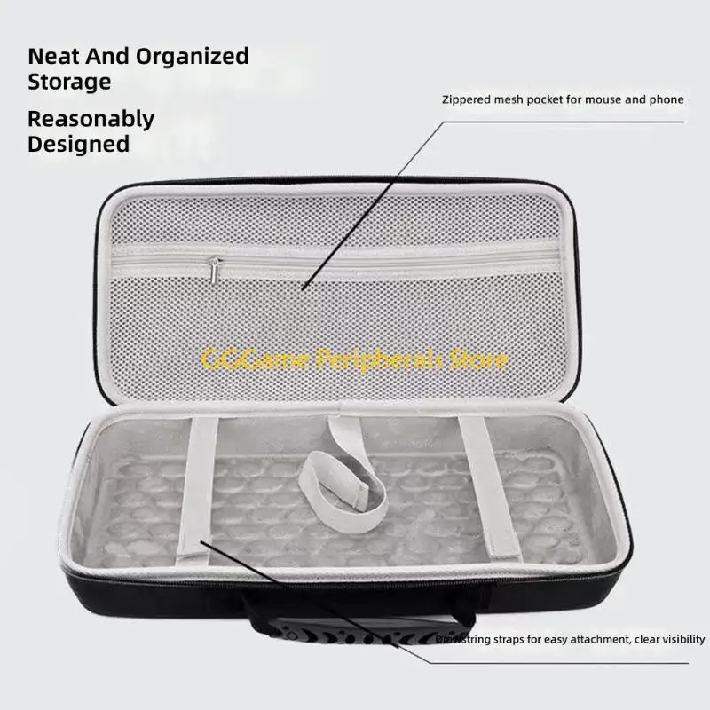U55B Outdoor Keyboard Carrying Case Hard Shell Travel Carrying Keyboard Case for Mouse Wireless Ergonomic Keyboard