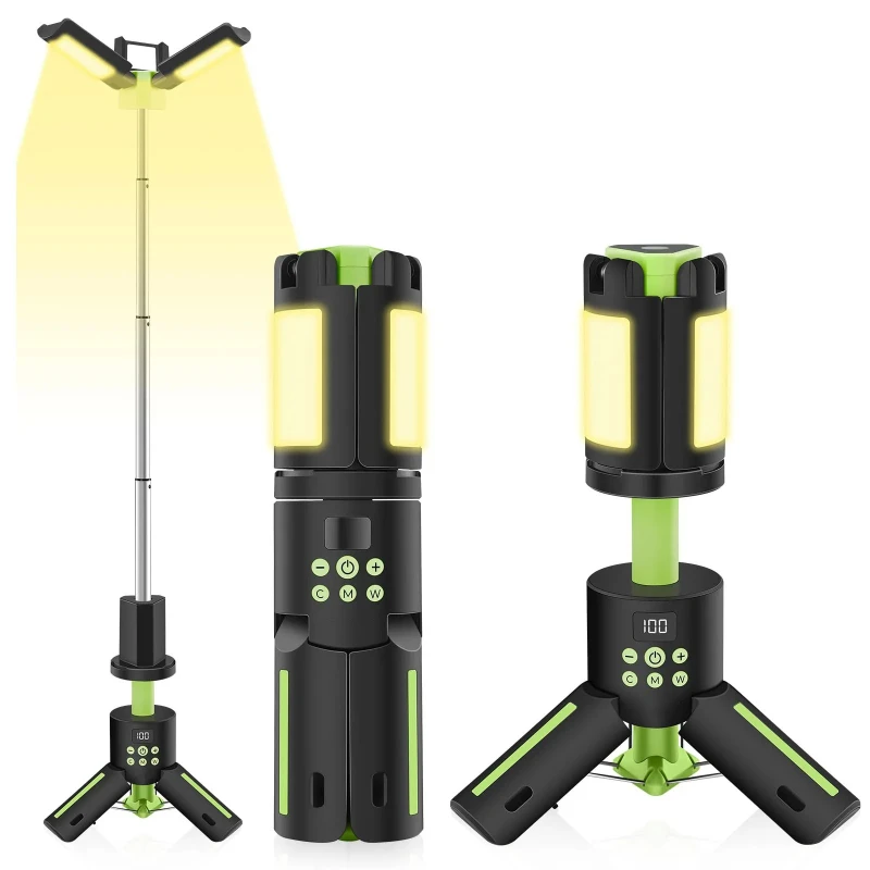 

10050mAh Rechargeable Outdoor Hiking Fishing Tent Light 6000 LM Super Bright Magnetic Rotary Retractable Light Emitting