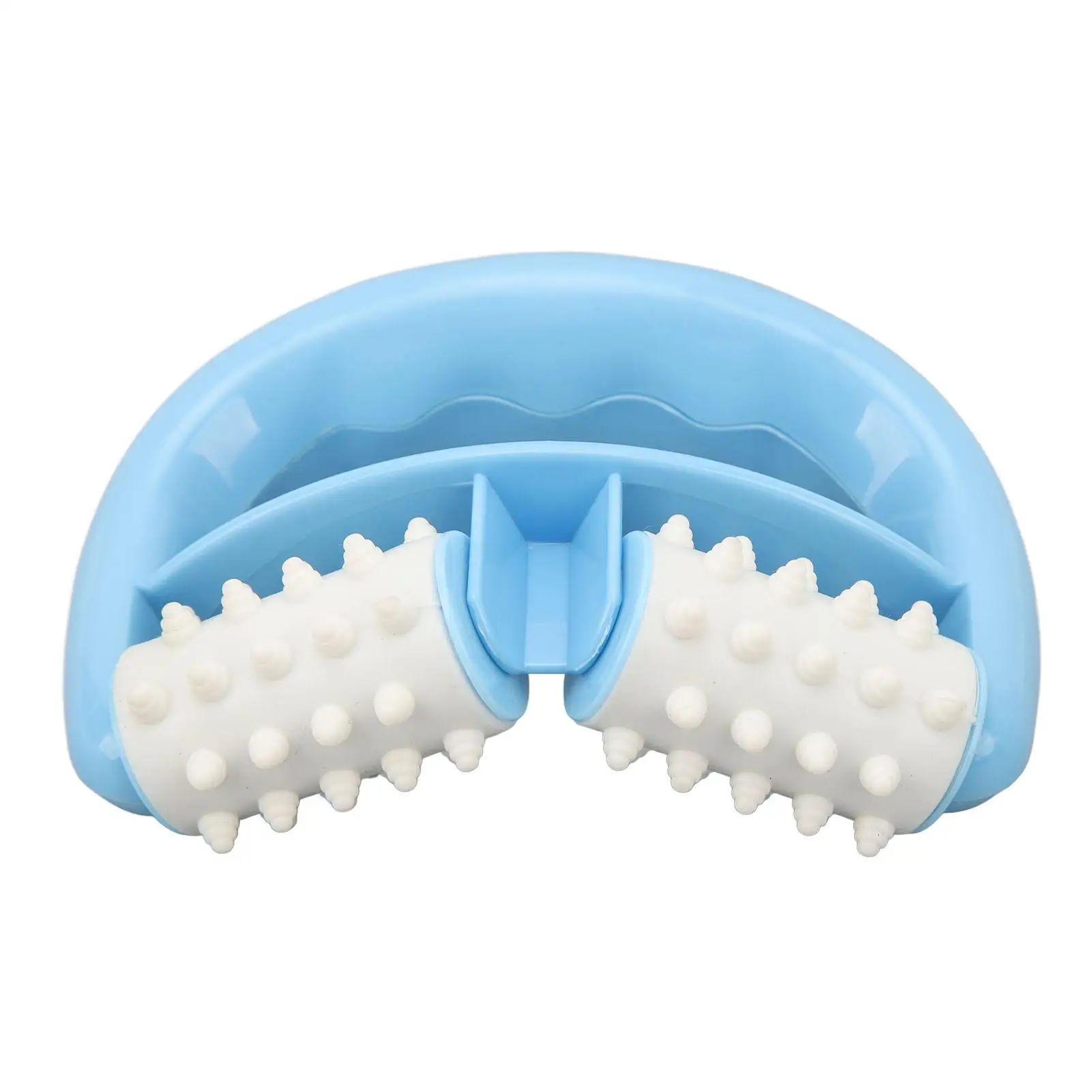

Muscle Relaxation Handheld V Shape Roller Massager for Pain Relief on for legs Arms and Back 2 Wheels Design