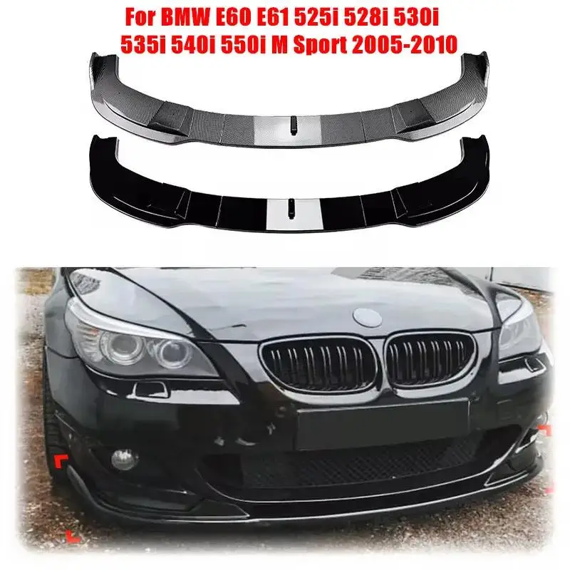 

Car Front Bumper Splitter Lip Spoiler Diffuser Guard Body Kit For BMW E60 E61 525i 528i 530i 535i 540i 550i M Sport 2005-2010