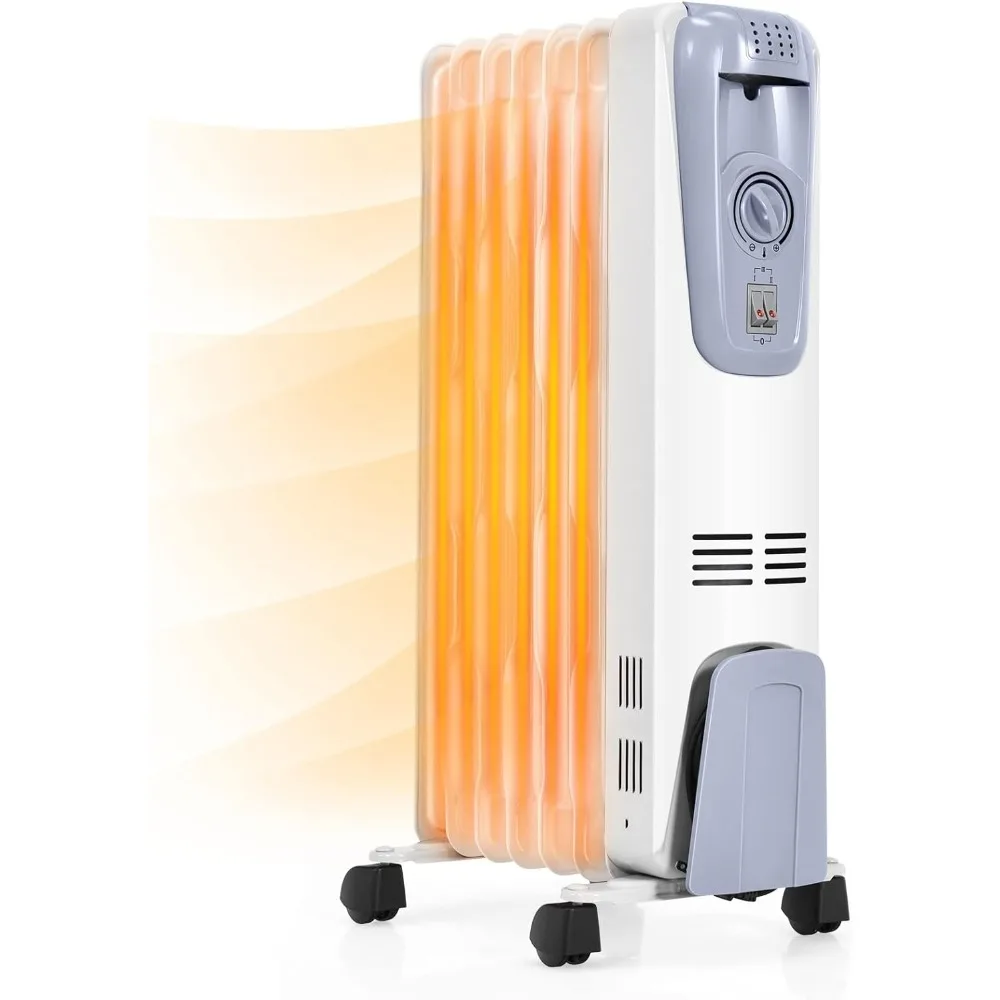 

1500W Heater, Electric Space Heater with Adjustable Thermostat, 3 Heating Settings, Overheating and Tipping Protection