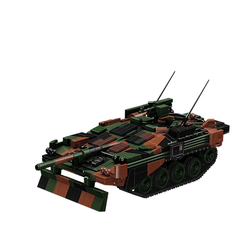 1773pcs Swedish STRV103B Tank Model Military Display Assembly Toy Blocks Collectible Educational & Fun Play NO.97039