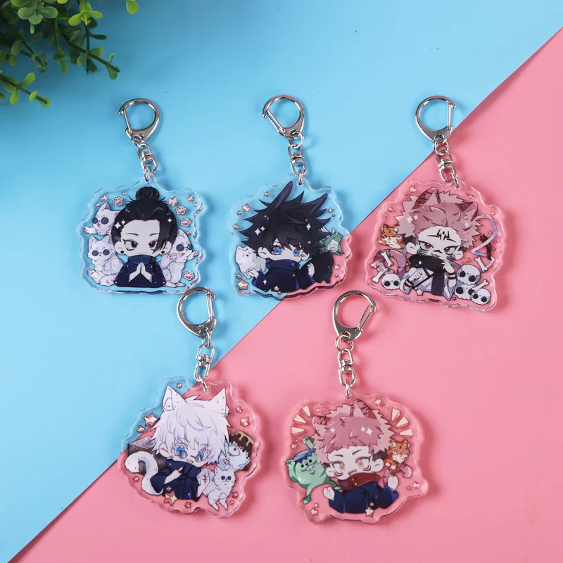 

Jujutsu Kaisen Anime Peripheral Two Sided Lodging Nuo Yuji Itadori Fushiguro Megumi Geto Suguru Gojo Satoru Keychain Anime Frind