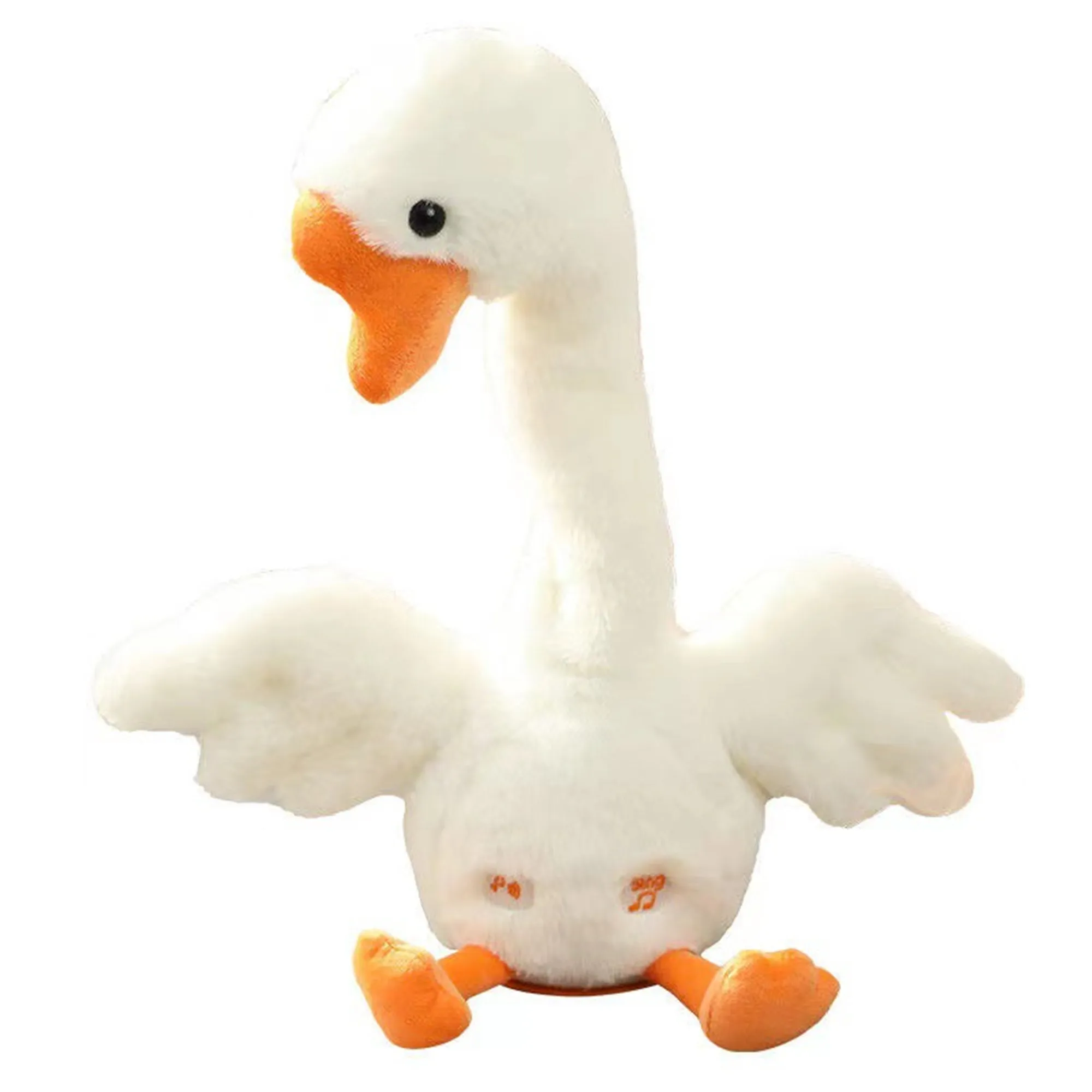 Tiktok o mesmo tipo de escultura de areia repetir leitura pato pode cantar, acender, aprender a falar, brinquedo de pelúcia elétrico grandes goos brancos