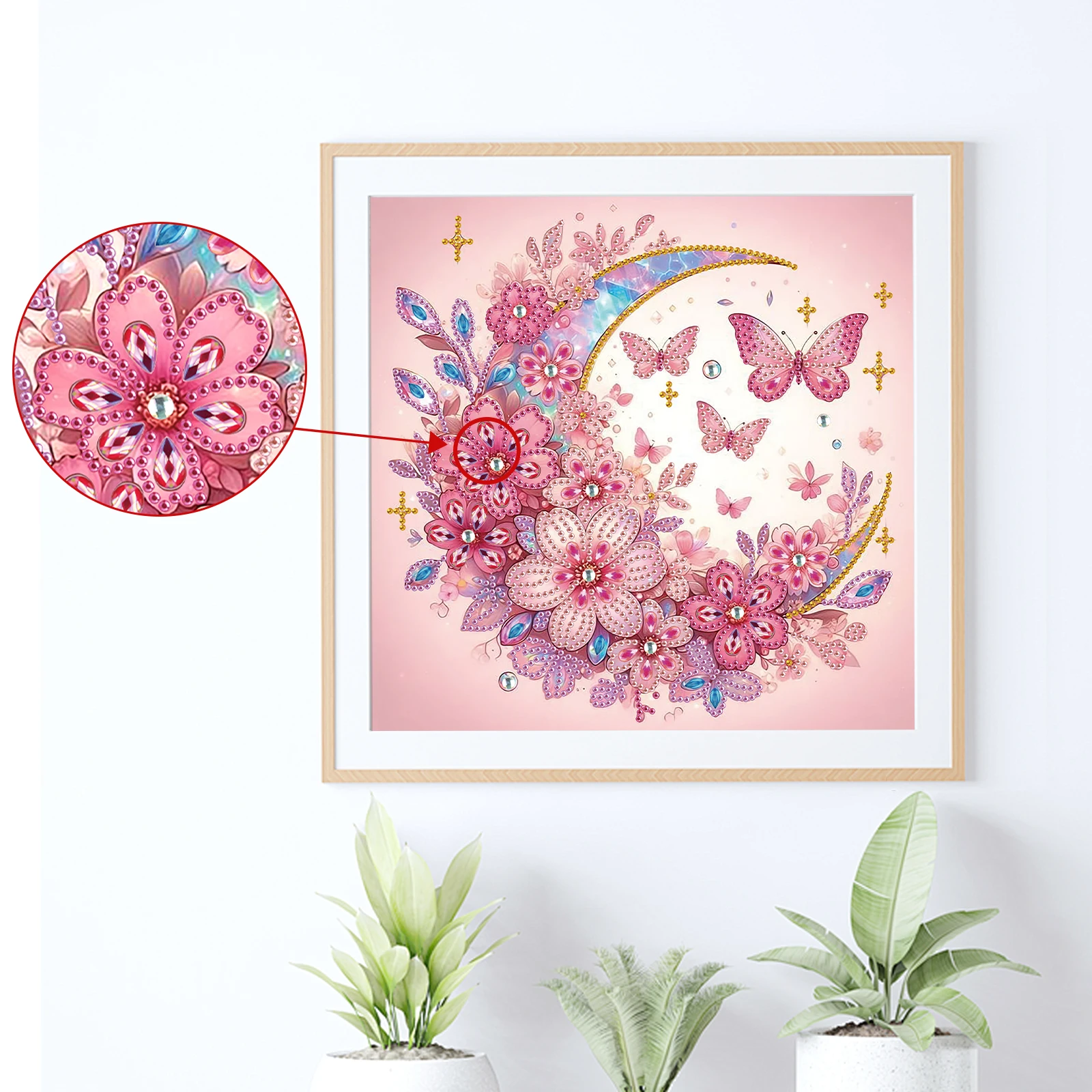 Diamond Art Painting Kit for Adult,moonDIY Special Shape Crystal Diamond Partial Diamond Art Painting for Home wall Decor Gift view 4