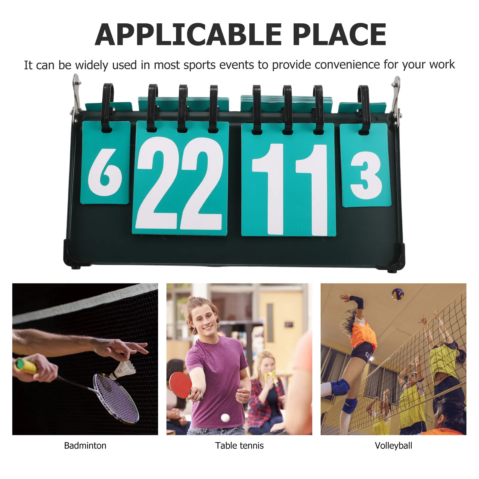 

Portable Steel Flip Scoreboard Tabletop Scorekeeper for Volleyball Table Tennis Tennis Outdoor Games Small Flip Scoreboard