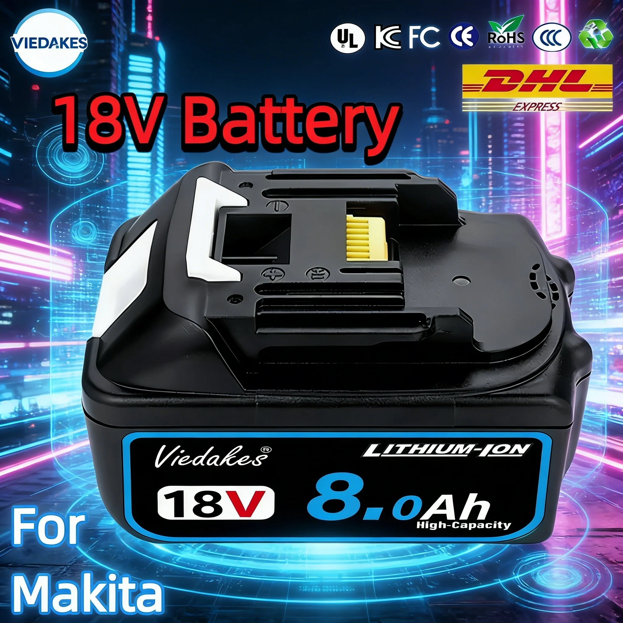 

Original for Makita 18V Battery 12.0Ah, High Capacity Lithium-Ion Batterie Makita 18V, Compatible with 18V Makita Tools