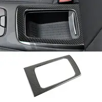 Para BMW Serie 3 E90 E92 E93 M3 2 puertas 2005-2012 estilo de coche asiento de fila trasera marco de caja de almacenamiento medio embellecedor de fibra de carbono suave