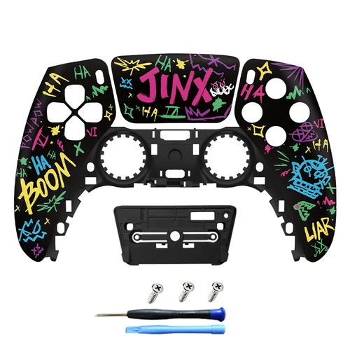 Imagen 2 del producto Jinx limitada para PS5 controlador caso Touchpad Gamepad cubierta reemplazo Panel frontal trasero controlador caja para BDM-010/020/030