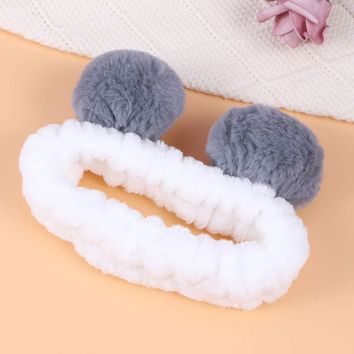 

Elastic Headband Women Girls Soft Lightweight Knitting Hairbands Panda Ear Sports Party Dancing Facial Cleaning Hair Accessories