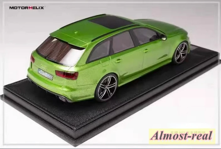 MOTORHELIX MH 1:18 For Audi RS6 Resin Diecast Model Car Display Ornaments Toys Boys Birthday Gifts Hobby Display Collection Gray