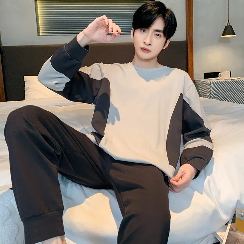 

Man Clothing Man Pajama Set Cotton Youth Suit Sportswear Male Shirts Y2K Large Pajamas Casual Wear Homewear Hoodie Wholesale New
