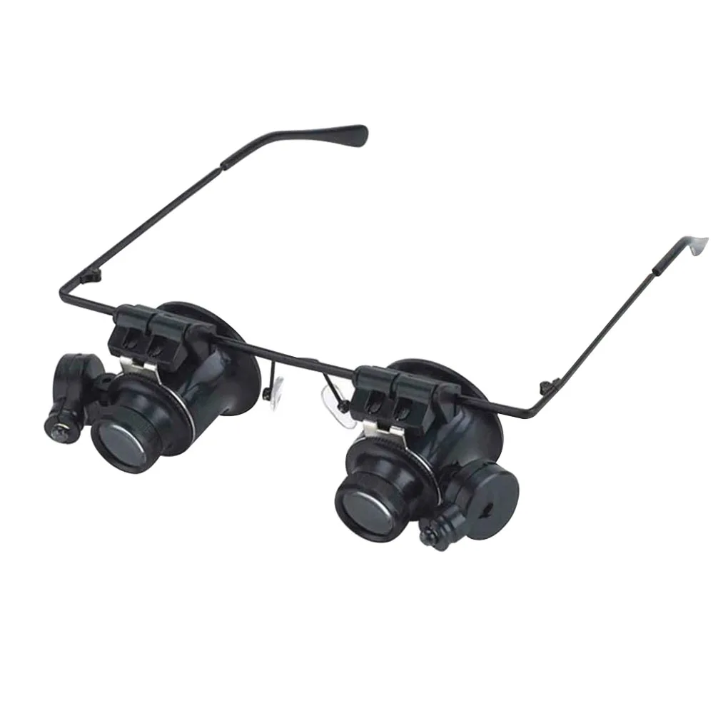 Head-mount Magnifier Glasses Jewelry Watch Repair Magnifying Glass 20x Zoom Observation Loupe