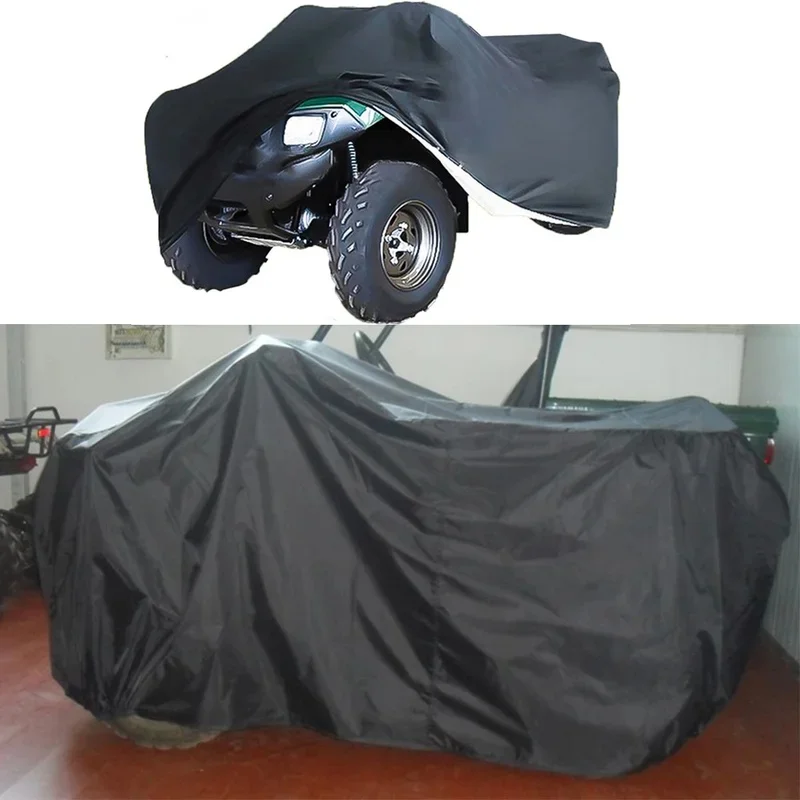 Heavy Duty ATV Cover Waterproof Windproof 4 Wheeler Quad Bike Storage Cover Black All Weather Protection Car Quad Covers XL