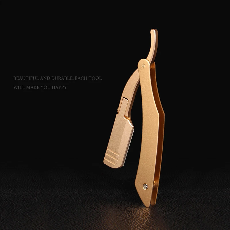 Nam Mới Thẳng Máy Làm Tóc Dao Cạo Tóc Cạo Râu Tỉa Lông Hợp Kim Nhôm Lông Nách Gấp Dao Cạo Tóc Dụng Cụ