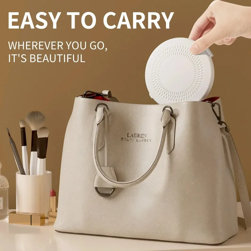 Xiaomi Youpin Мини Портативное Складное Дорожное Зеркало Светодиодная Подсветка Зеркало Для Макияжа 10-кратное Увеличение Двустороннее Красота Круглое Зеркало Для Макияжа