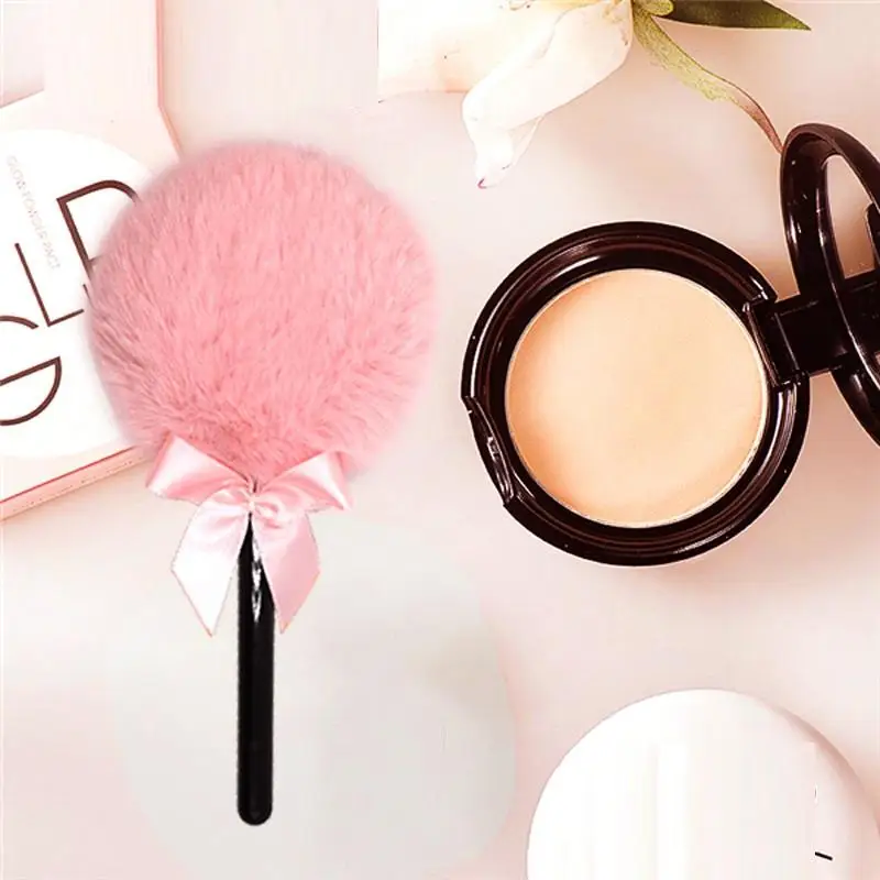 للوجه والجسم سهل الاستخدام أداة توزيع بودرة الجسم المصاصة من القطيفة مع مقبض أداة مكياج ناعمة #2