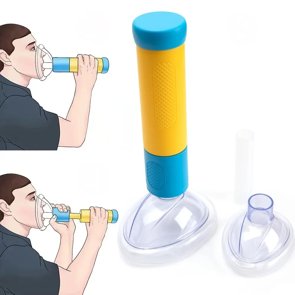Anti Choking Device Respiratory Trainer Suffocation First Aid Mask 3 in 1 with Face Mask Storage Bag for Adult Child Emergency