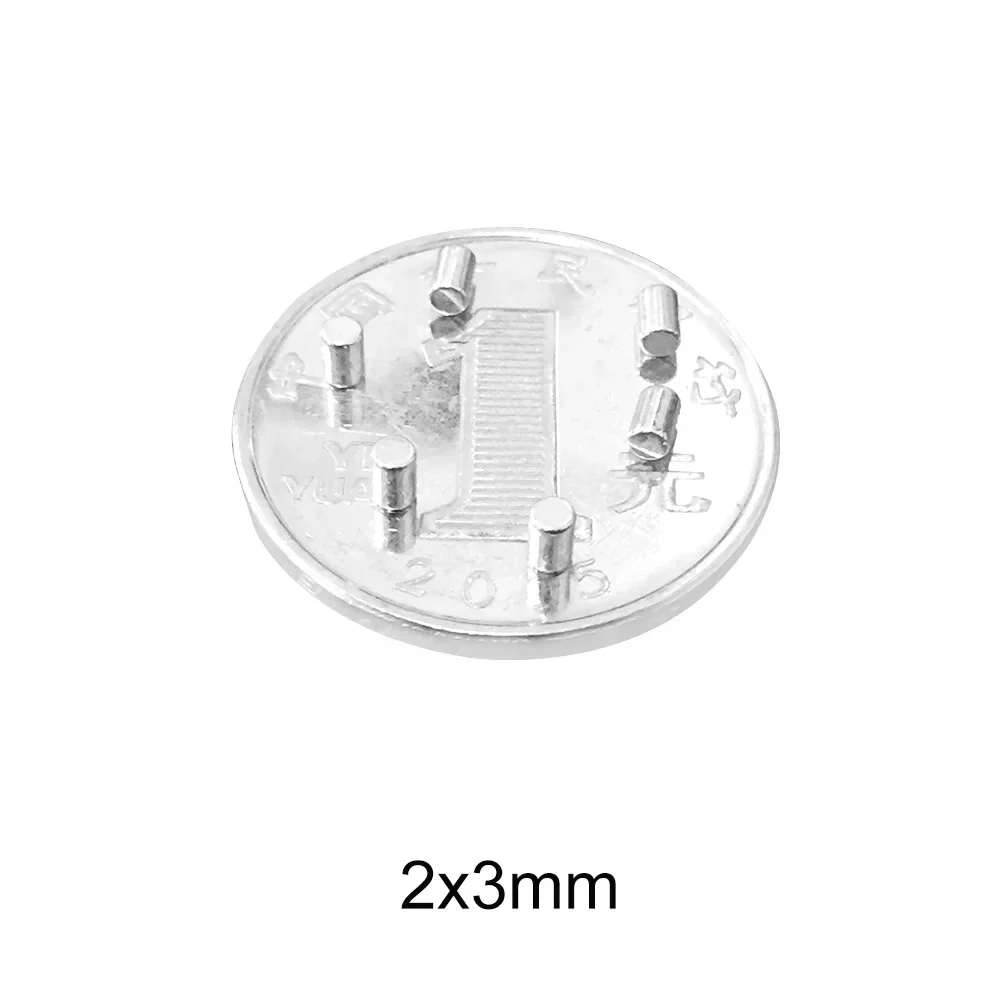2x3mm Round Powerful Magnet 2*3 MIni Small Strong Disc Magnets For Fridge, DIY, Building, Scientific, Craft, Education 2x3