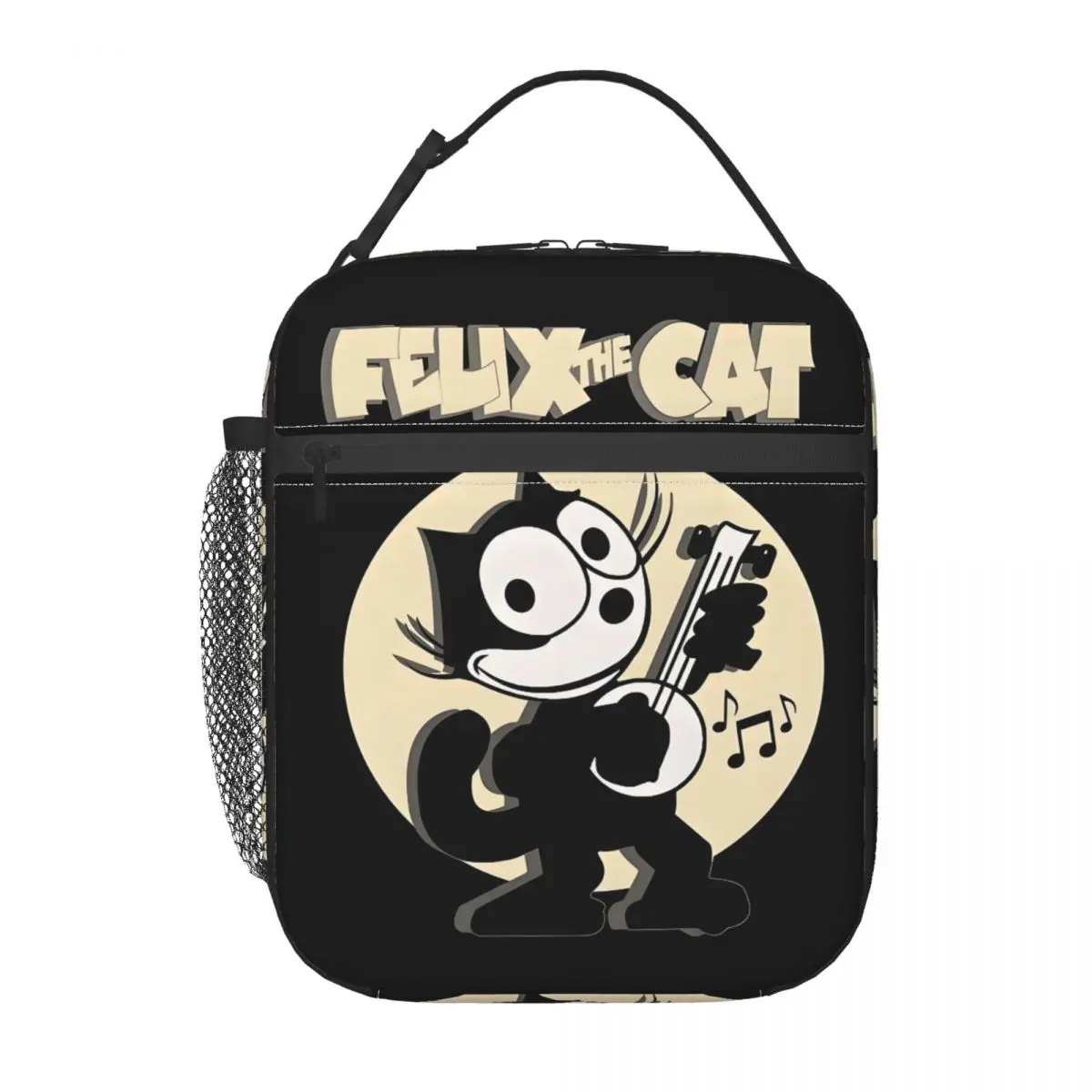فيليكس القط ذا روك ستار الحرارية معزول حقيبة الغداء مضحك الكرتون أنيمي المحمولة حقيبة الغداء للتخييم في الهواء الطلق عبوة طعام #2