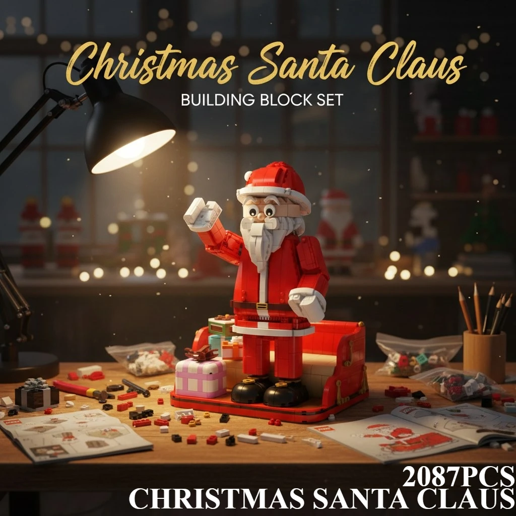 

2087PCS CHRISTMAS SANTA CLAUS Building Blocks Set - Assembling Model Toy for Home Decor Ideal Holiday Gift for Kids And Adult