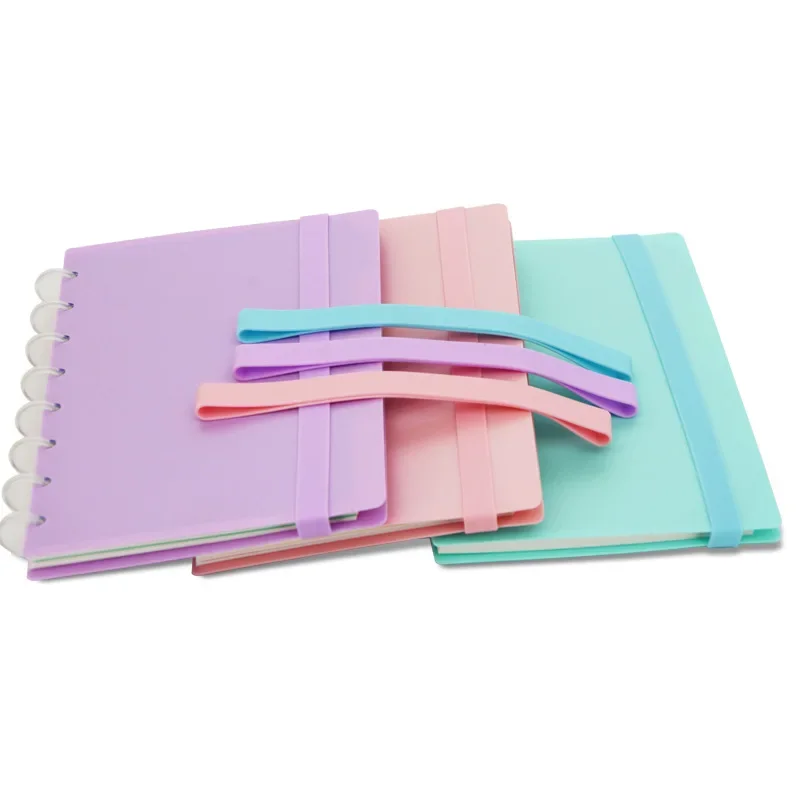 Fromthenon 3pcs Candy Color Planner Silicone Strap A5 Notebook Elastic Band Diary Scrapbooking Accessories Office Supplies