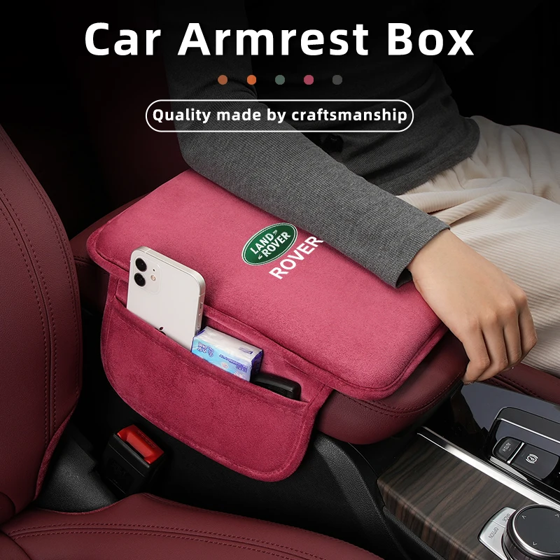 Car Suede Storage Armrest Glove Centre Console Organiser For Land Rover Freelander 2 L2 LF Discovery 3 4 L319 L462 Evoque 3 4