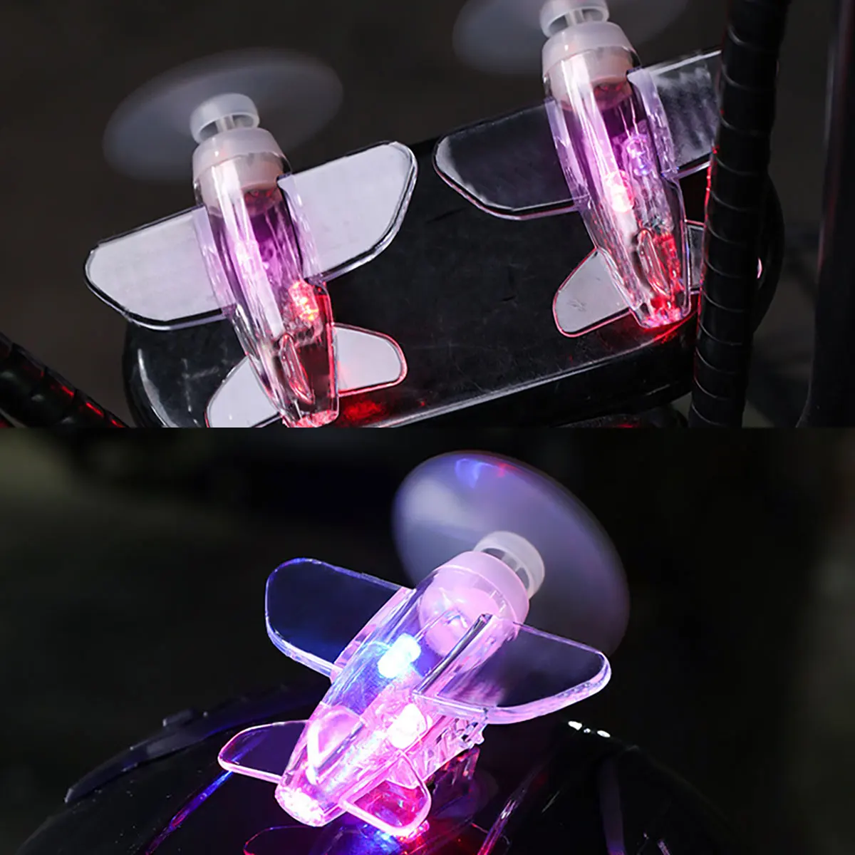 Lumière LED pour production d'énergie éolienne, effet d'iode, décorations de voiture, ornement avec adhésif sans relâche, petit avion, conduite sûre