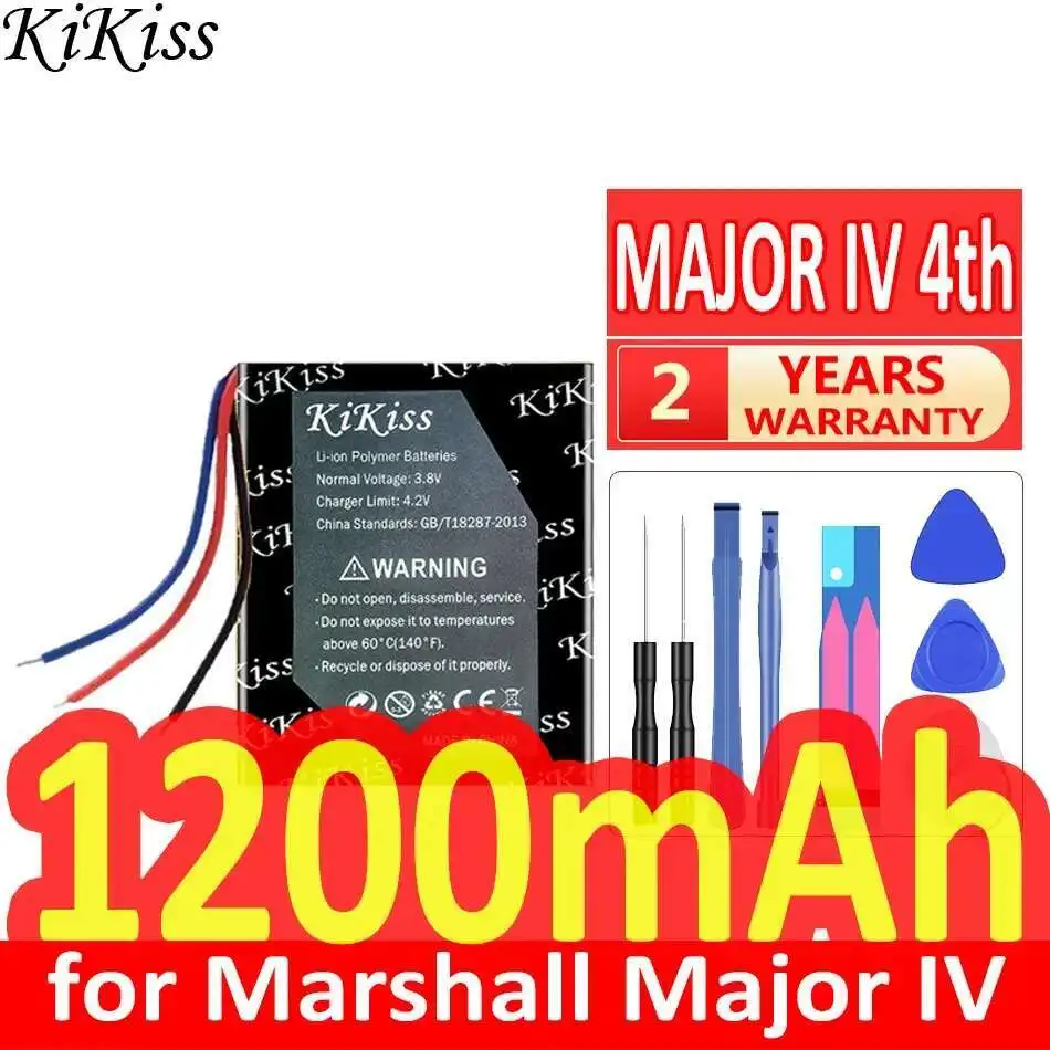 Long-Lasting Performance For Marshall Major IV Headset 4th Generation Wireless Headphones Battery High Performance 1200mAh