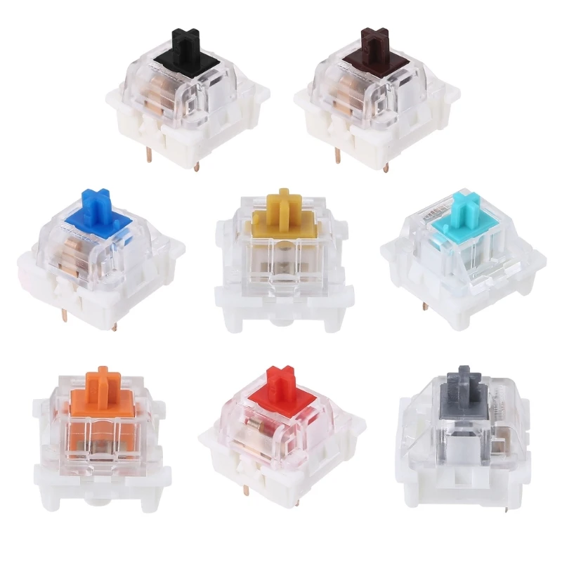 

Механический переключатель клавиатуры DIY 3Pin RGB игровые переключатели линейные тактильные пылезащитные Прямая доставка