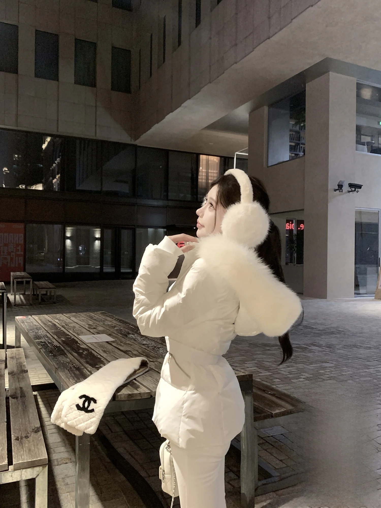 

Kubiliv Winter Fur Collar 90 White Du down Hooded Waist-Cinching Mid-Length Puffer Jaet Korean Sle Commute Wind