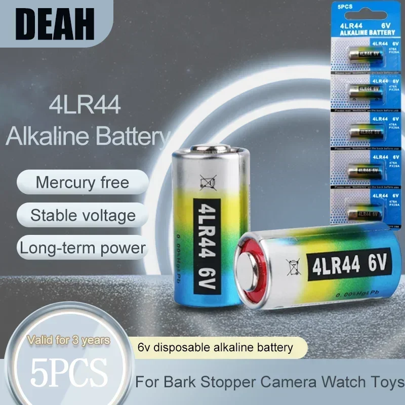 5 uds 4LR44 6V batería alcalina PX28A L1325 A544V 4034PX 544 para bolígrafo de belleza collares de perro timbre de Control remoto célula primaria seca