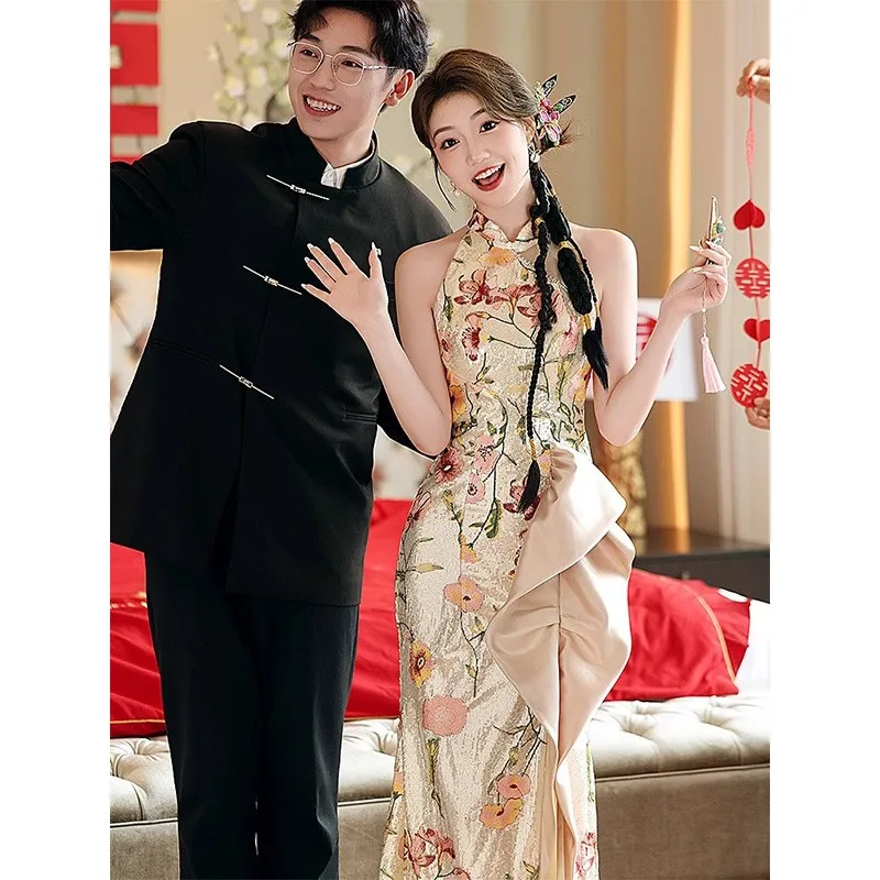 

New figure-hugging dress for people in the fishtail toast style