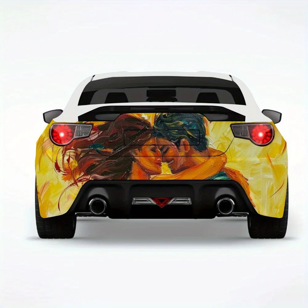 

Романтическая танцующая пара, автомобильная наклейка, виниловая наклейка на заднюю часть автомобиля, водонепроницаемые самоклеящиеся виниловые наклейки для хвоста и бампера автомобиля,