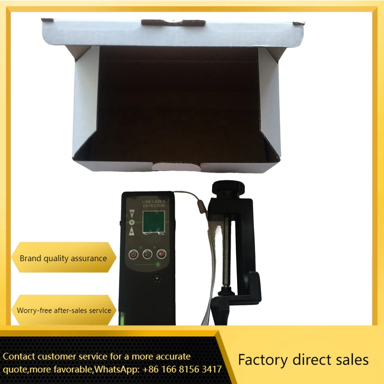 

LVH100H Single Side LCD Display Industrial Grade Detector Receiver 1MM Precision For Line Level Red/Green Beam 515NM