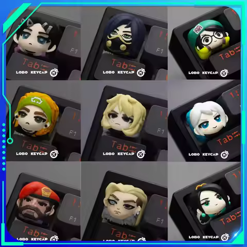 VALORANT Keycaps Resin Art Original Mechanical Keyboard Game Jett Key Cap Custom Cute Cartoon Keycap PC Gamer Accessories Gift