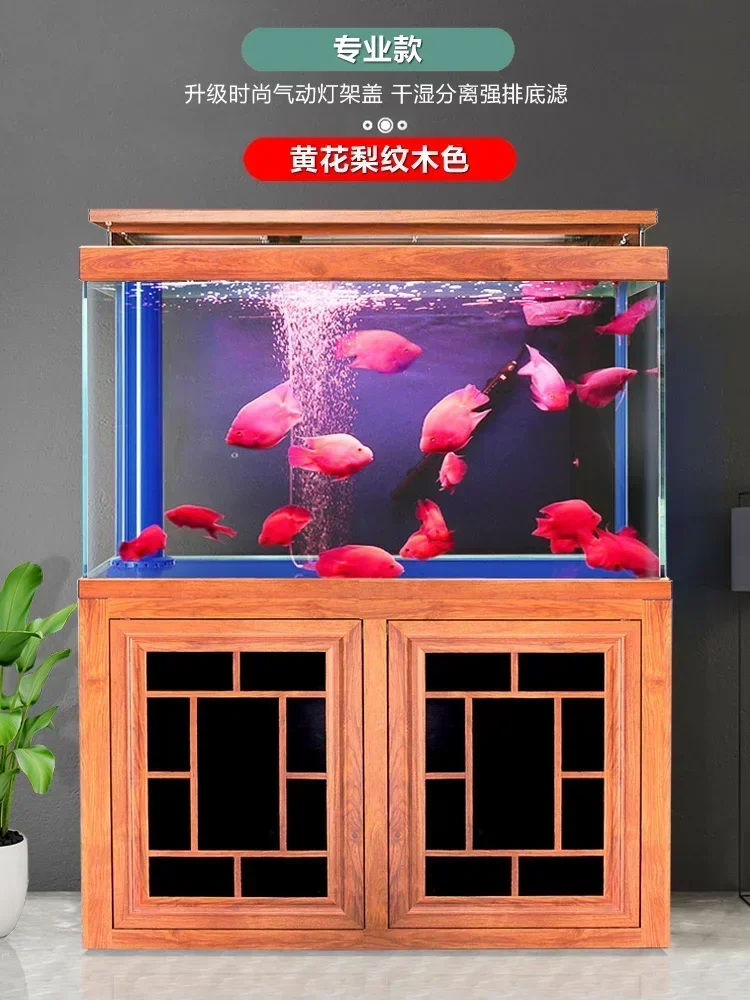 TAO Aquarium Bottom Filter Large Household Ultra-White Glass Change Water Custom Cylinder