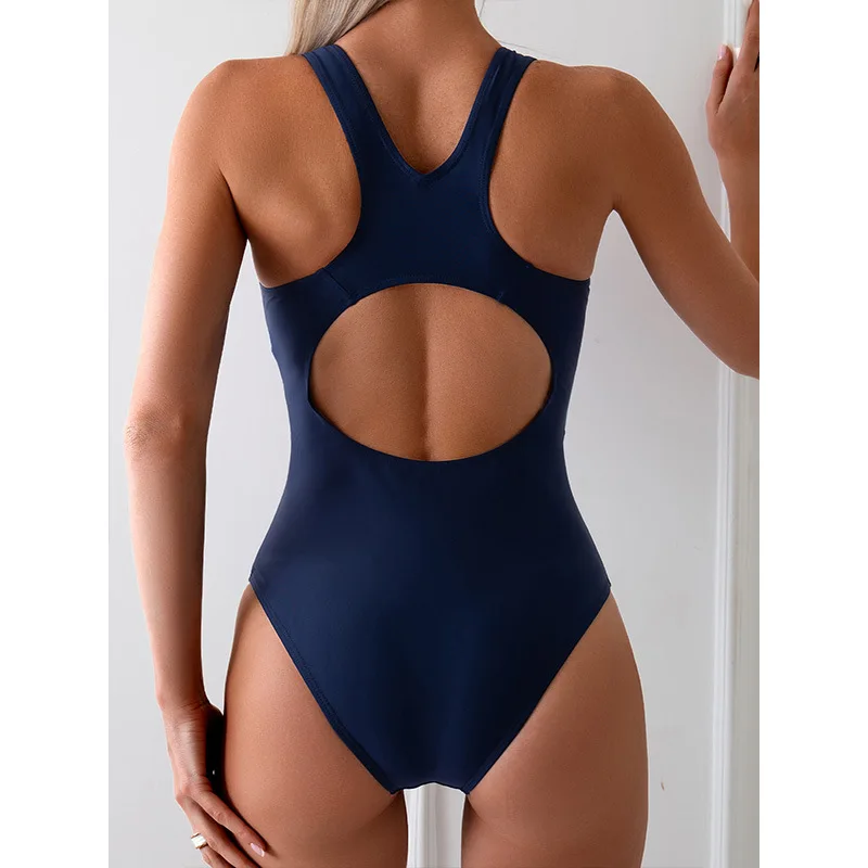 Summer Sexy One-Piece Swimsuits Closed Women's Swimwear Sports For Swimming Wear Body Bathing Suits Beachwear Pool Bather 2025