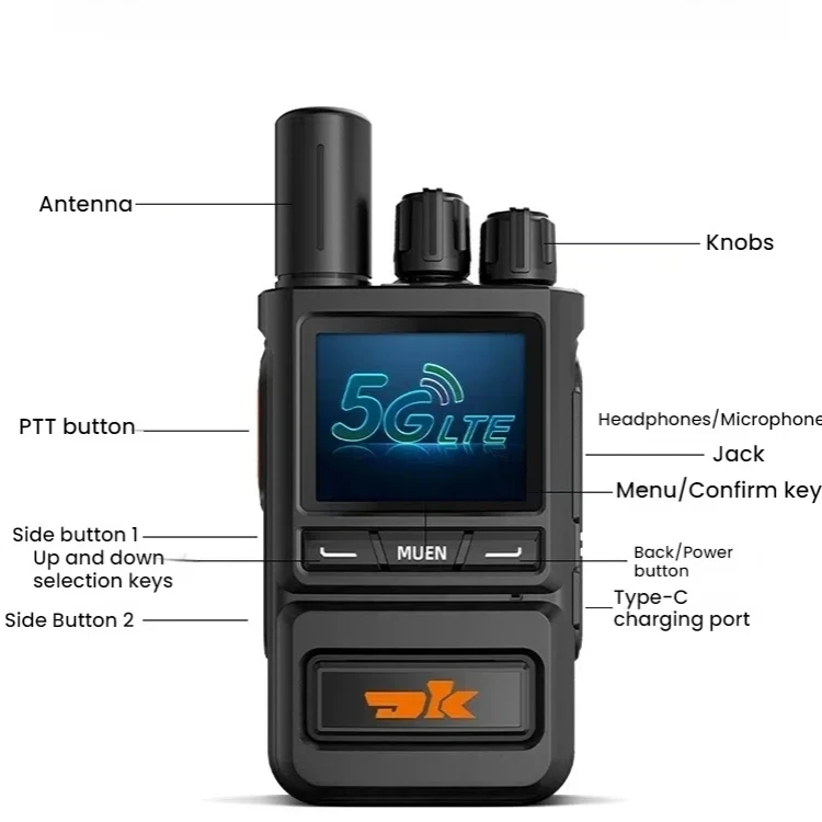 

DK-L2 Двусторонняя рация дальнего действия Poc Walkie Talkie 4g Long Range 100 км 300 км 500 км 1000 км 5000 км Рация с SIM-картой